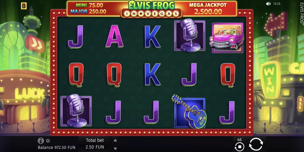 Elvis Frog in Vegas Slot