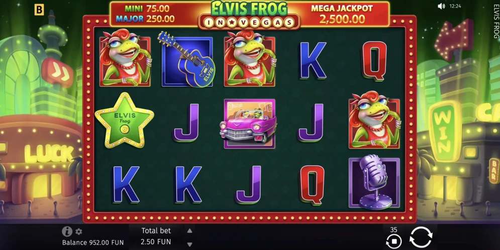 Elvis Frog in Vegas Slot