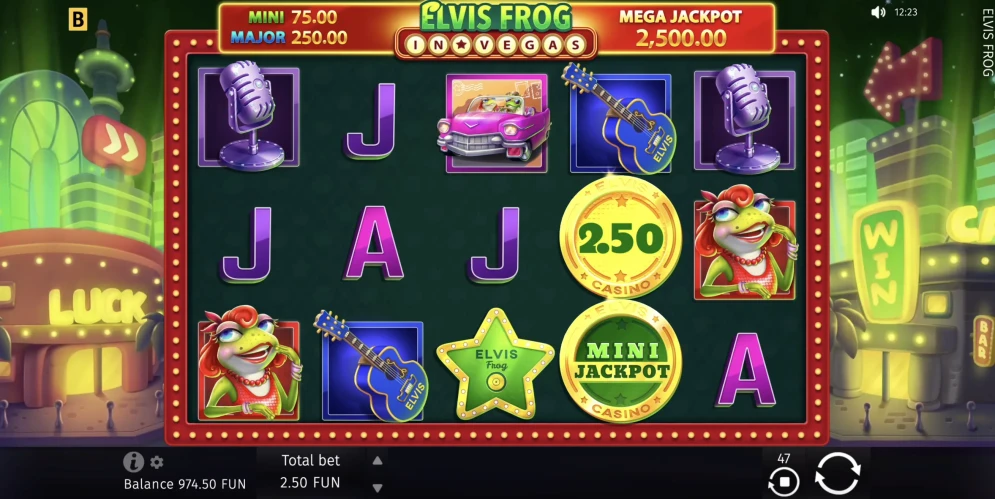 Elvis Frog in Vegas Slot