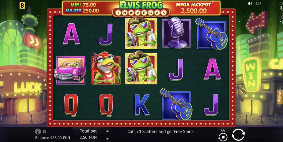 Elvis Frog in Vegas Slot